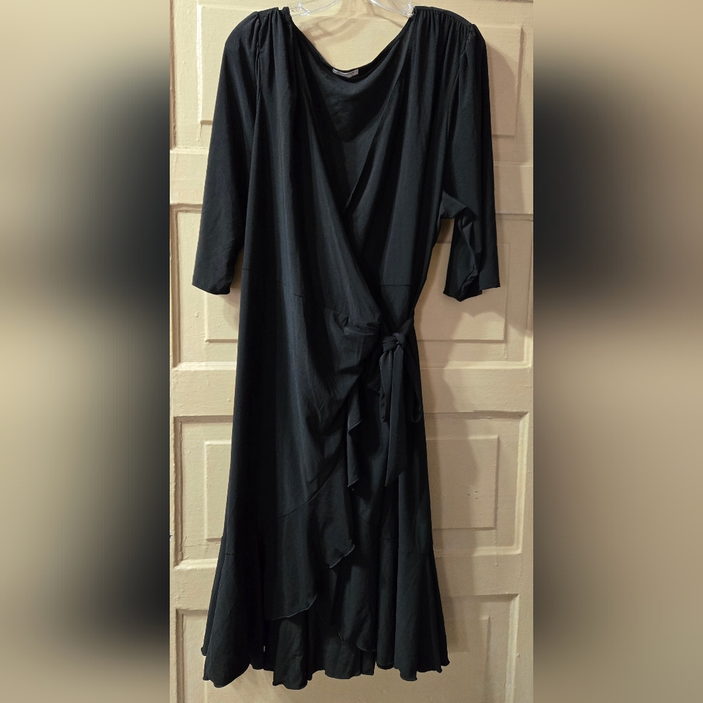 KIYONNA Whimsy Wrap Black Dress NWT Size: 4X
